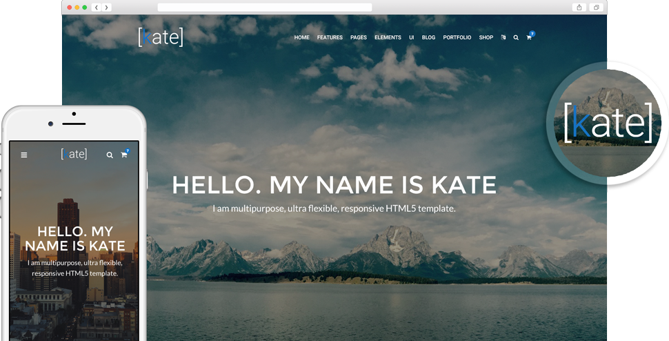 Kate Template on Devices Demo